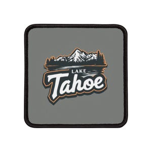 Patches bordados para passar a ferro, designs de patch do Lago Tahoe - suprimentos para artesanato faça você mesmo, patch inspirado na natureza, equipamento para aventura ao ar livre, lembrança de viagem,