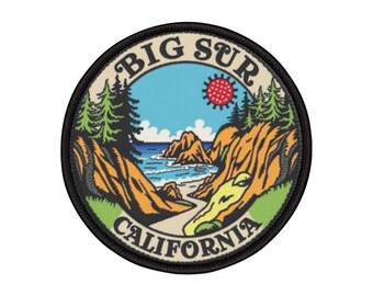 Parches termoadhesivos: parche de Big Sur, California, parche bordado, parche para hacer uno mismo, parche de viaje, parche de recuerdo