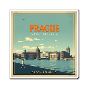 Prague Magnet - Souvenir Fridge Magnet, Czech Republic Travel Gift, Europe Vacation Keepsake, Kitchen Decor, Tourist Collectible, Cute