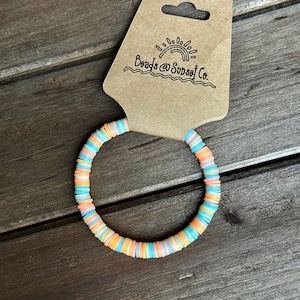 Heishi Bead Bracelets- Made to Order- Coral Reef