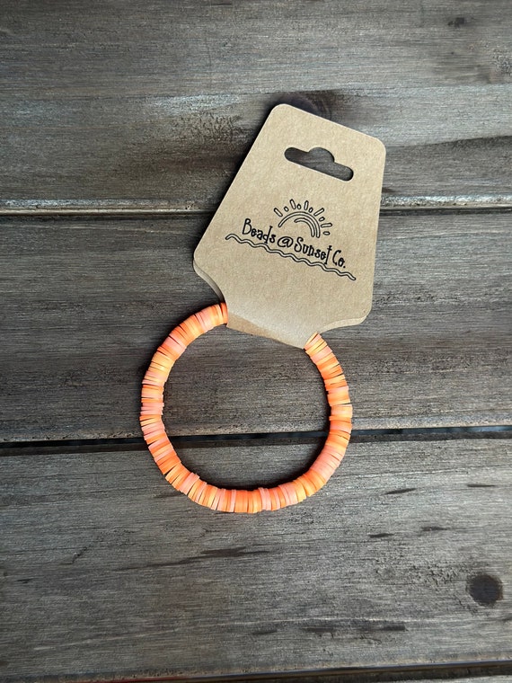 ヘイシビーズブレスレット - オーダーメイド - オレンジクリームシクル