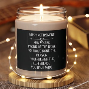 Retirement Candle ,Retirement Gift, Coworker Retirement, Teacher Retirement,  Friend Retirement,, Candles, Happy  Retirement Candle