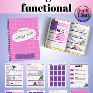 Pink Aesthetic Digital Reading Journal 100+ Pages | Book Tracker, Reading Log, Reviews & TBR Planner