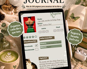 スペイン語版読書日記（印刷可能）｜読書記録、書評ページ、読書ログ、読書チャレンジ、年間最優秀書籍（100ページ以上）