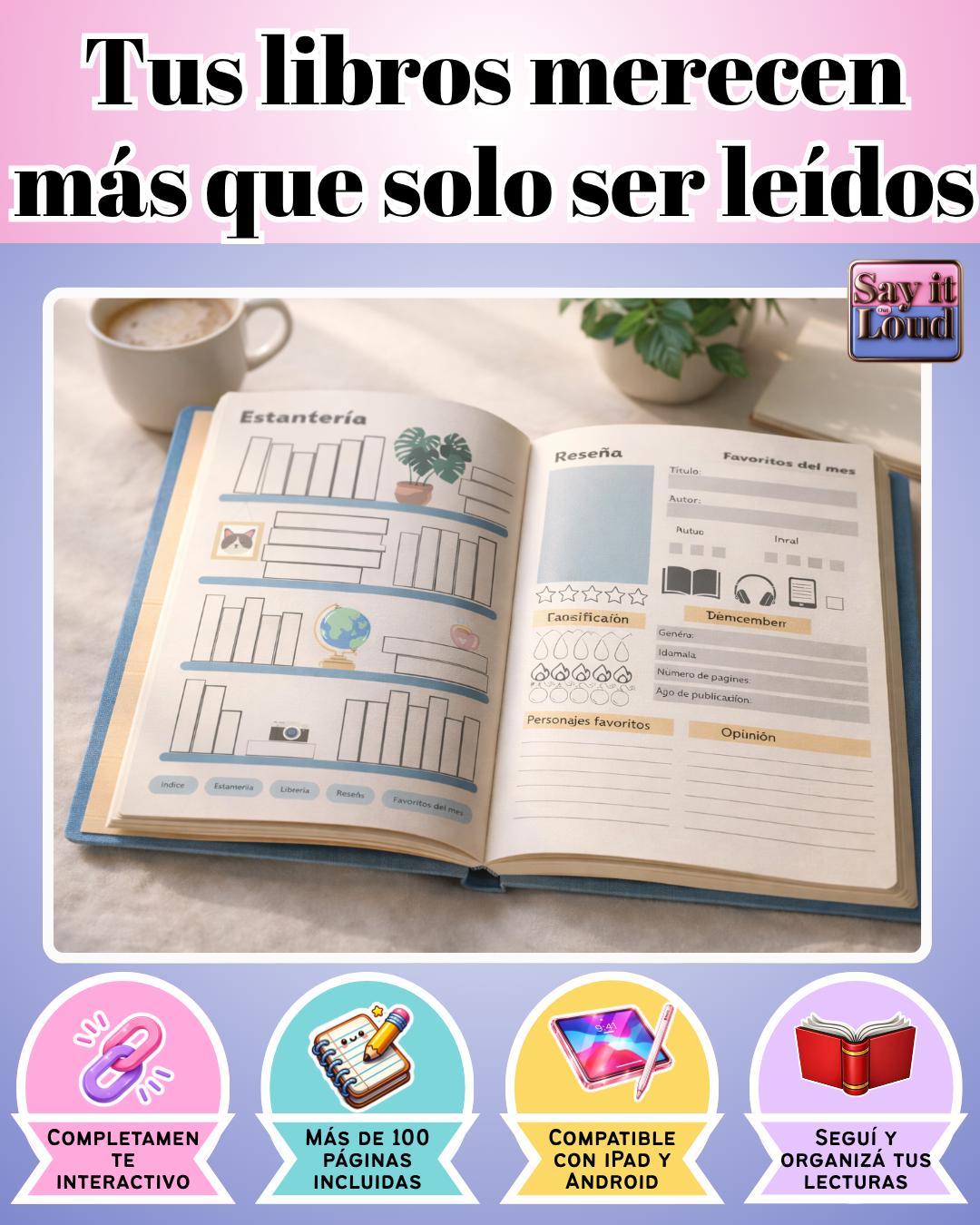 Digital Reading Journal 100+ Pages for Goodnotes & iPad | Hyperlinked ...