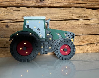 Traktor, Kinderzimmerlampe, LED-Beleuchtung