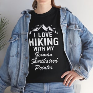 T-shirt amateur allemand de pointeur à poil court, chemise de randonnée allemand de pointeur à poil court, cadeau d&#39;amant de pointeur allemand à poil court, j&#39;aime la randonnée GSP