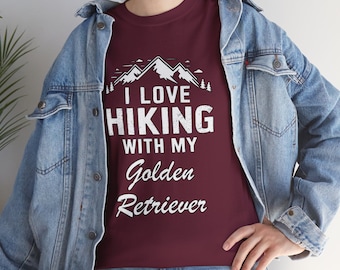 Camiseta de senderismo con Golden Retriever: un regalo para los amantes de los perros