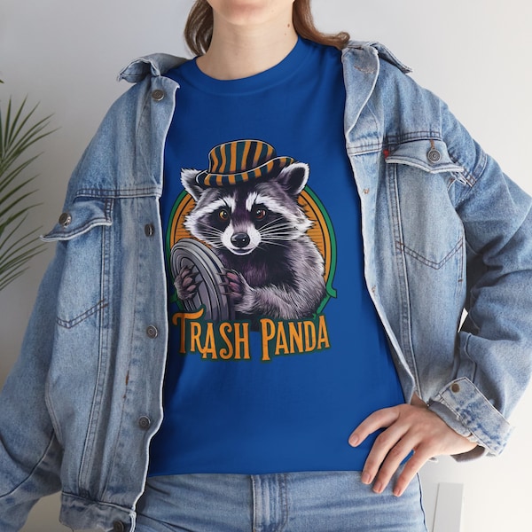 Raccoon Rascal Trash Panda Tshirt, Urban Wildlife Chic Garbage Can Lid Raccoon Shirt, Striped Hat Trash Panda Tee, Dumpster Diving Shirt