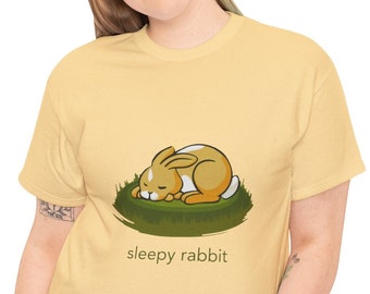 Cozy Cottontail Sleepy Rabbit Serenity, Dreamy Rabbit Edition, Rabbit Lover Gift, Cute Whimsical Tee for Animal Lover, Sleepy Rabbit Tee