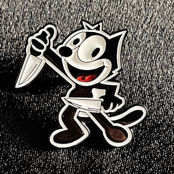 FELIX THE CAT - With Knives - Enamel Pin