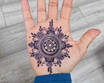 Tatuaje semipermanente de gel de jagua, tatuaje adhesivo para novia, mandala, remolino, henna, jagua, tatuaje temporal de henna, tinta de jagua, mancha natural
