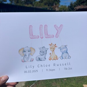 Personalized Baby Print: Nursery Decor, Newborn Gift