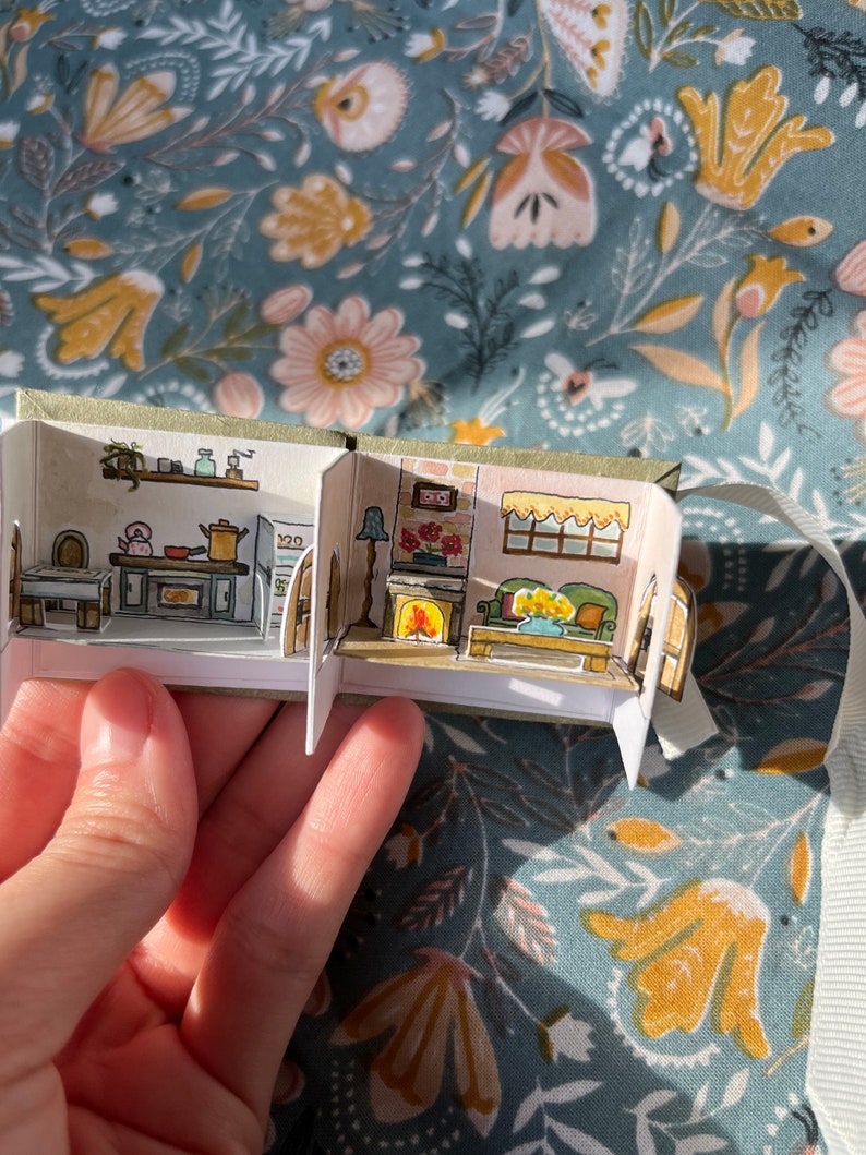 Custom Made Mini Pop up Dollhouse Mini Pop up Book Miniature House ...