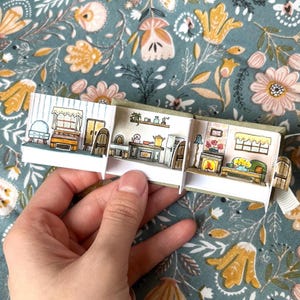Mini casa delle bambole pop-up personalizzata - Mini libro pop-up - Casa in miniatura - Fatta a mano - Dipinta a mano - Artigianato di carta - Halloween - Giorno speciale