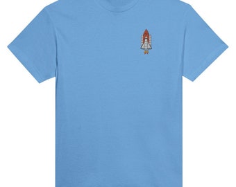 Space Shuttle bestickt T-Shirt, NASA T-Shirt, Space Shuttle bestickt, Weltraum-Liebhaber-Geschenk