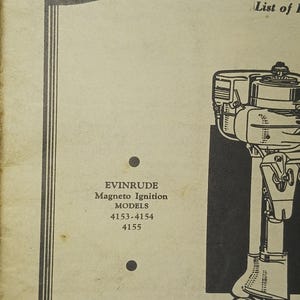 1936-Evinrude Lightwin Instruction and Repair Parts Manual-Magneto Ignition Models # 4153-4155