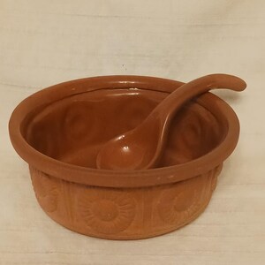 Terracotta Serving/Salsa Bowl with Spoon