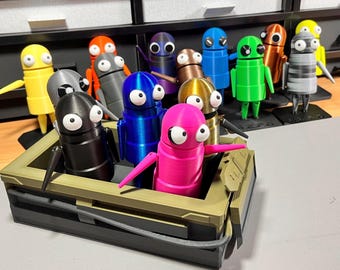 REPO Semibot Robot Agents + Loot Cart Set | 3D Printed Collectibles | Desktop Organizer | Inspired by R.E.P.O. Game R1