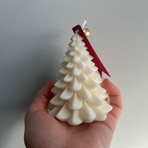 Handmade Soy Wax Tree Candle: Christmas Holiday Decor