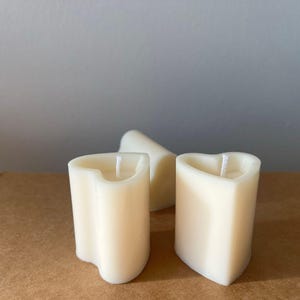 Heart Candle 1pc | Handmade Soy Wax | Romantic Gift Idea | Wedding Gift | Anniversary Gift | Sculptural Candle | Valentine’s Day Candle