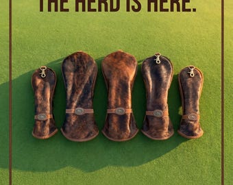 Head Cover Set of 4 sizes ,Leather Luxury Golf 4 piece set,package Choose 4 of any size! Best quality Handmade real leather