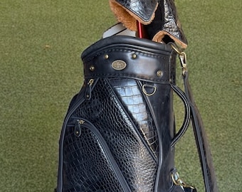 Crocodile Cow Leather Golf bag Set.. 1599.Special …includes 3 leather headcovers.
