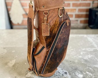 Ranch Life Brindle Leather Golf Bag, Last one!