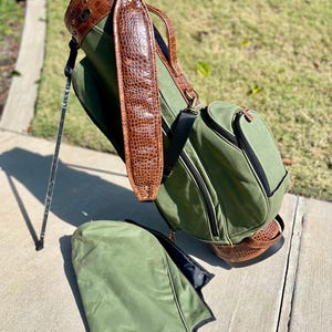Stand bag Leather Trim &Waxy Canvas. Lightweight and durable