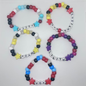 Hazbin hotel Kandi bracelets