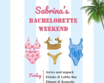 Miami Bachelorette Itinerary Template