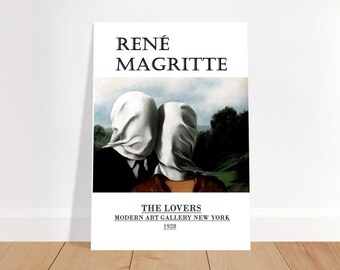Rene Magritte Poster, Rene Magritte print, Rene Magritte wall art, Rene Magritte Exhibition print, Mid Century Modern, Contemporary Print