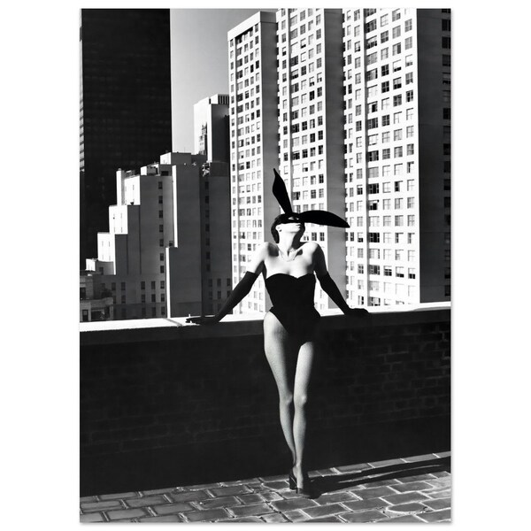 Impression Helmut Newton, Elsa Peretti à New York art mural noir et blanc, impression vintage, tirages de photographie, décoration d'intérieur