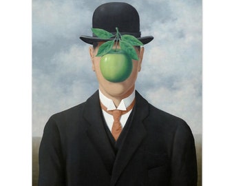 René Magritte, Those who Love René Magritte, René Magritte APPLE, The Art of Reproduction, ready to be hung! Home Decoration