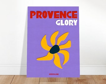 Colorful Travel Poster, Retro Travel Print, Bohemia Preppy Poster, Wall Art, Provence Glory, TRV-04