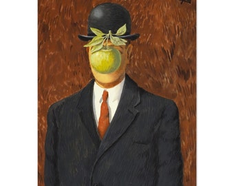 René Magritte, Those who Love René Magritte, René Magritte APPLE, The Art of Reproduction, ready to be hung! Home Decoration