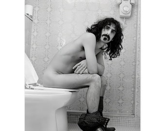 ZAPPA !! ( Frank on the toilet )Bathroom Poster,Toilet Decor Funny Art