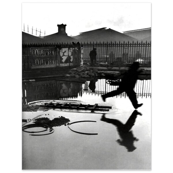 Henri Cartier-Bresson, Dietro la Gare Saint-Lazare 1932, Arte originale, Poster in bianco nero