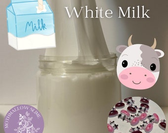 White Milk Glossy Water Slime in a Bag (4oz) - Mothmallow Slime