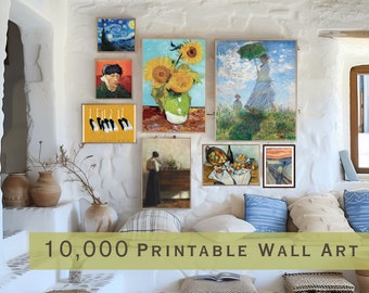 10,000 Printable Wall Art | Classic Painting | Vintage Art | Bundle Wall Art