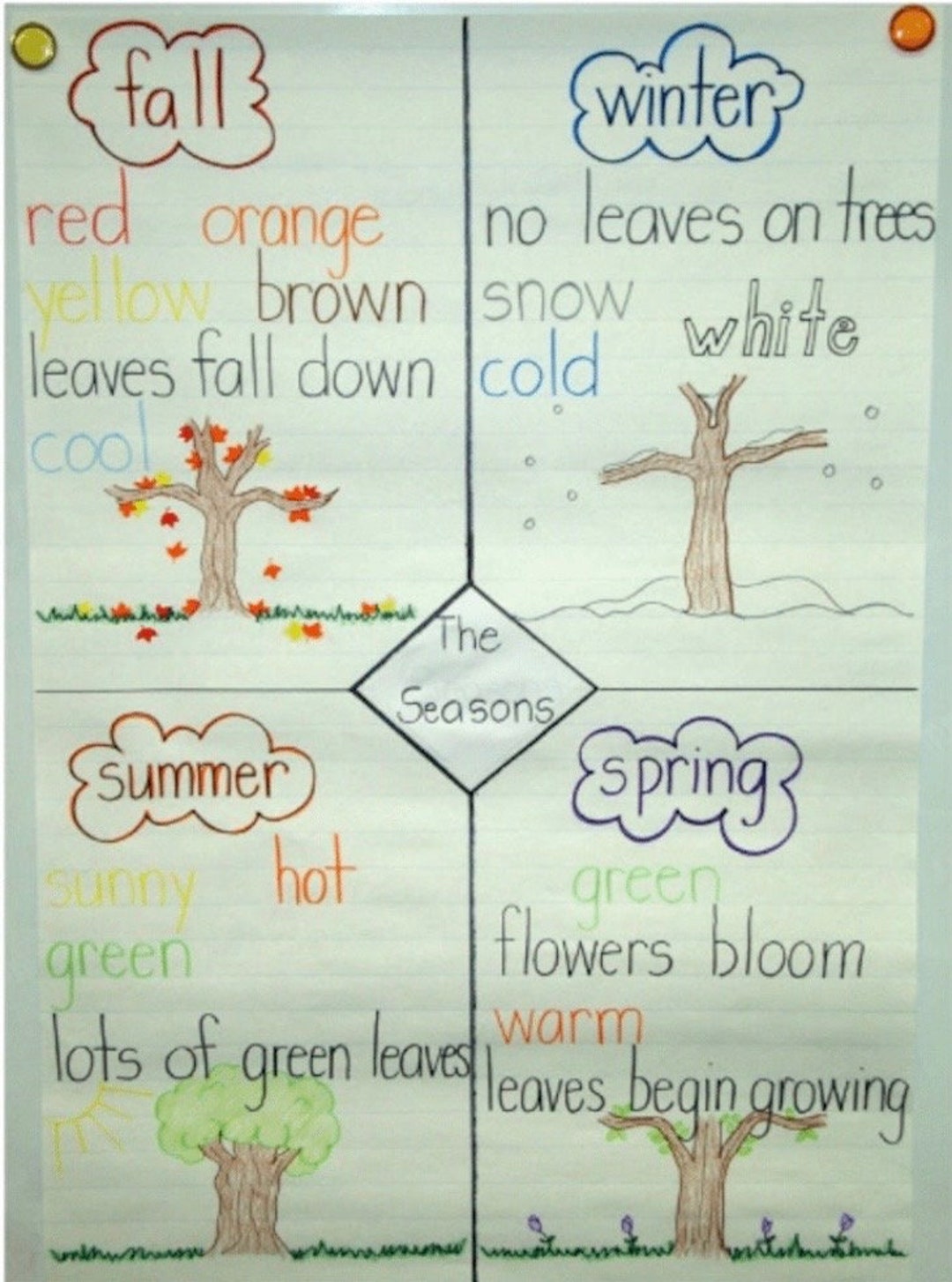 Seasons Anchor Chart - Etsy