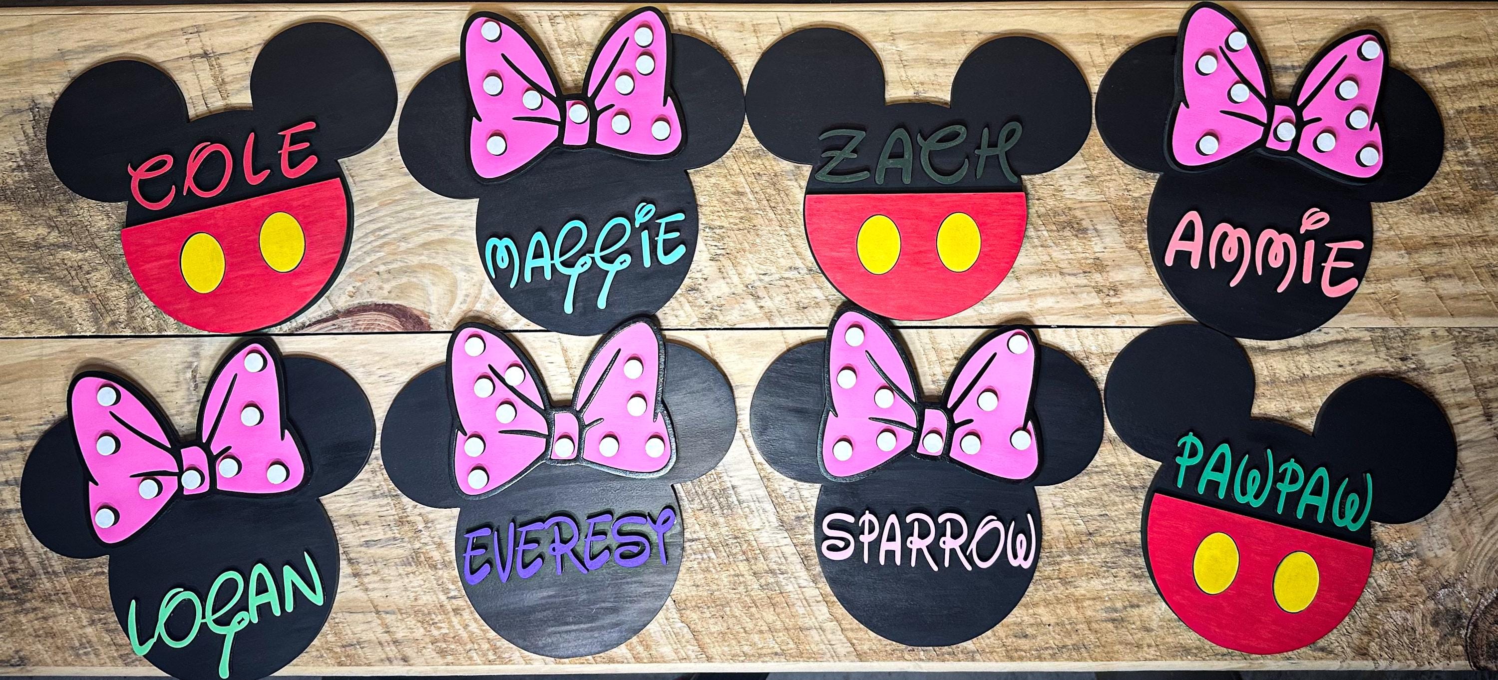 Customized Minnie and Mickey Signs