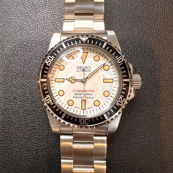 SEIKO MOD Milsub White/Silver Dial