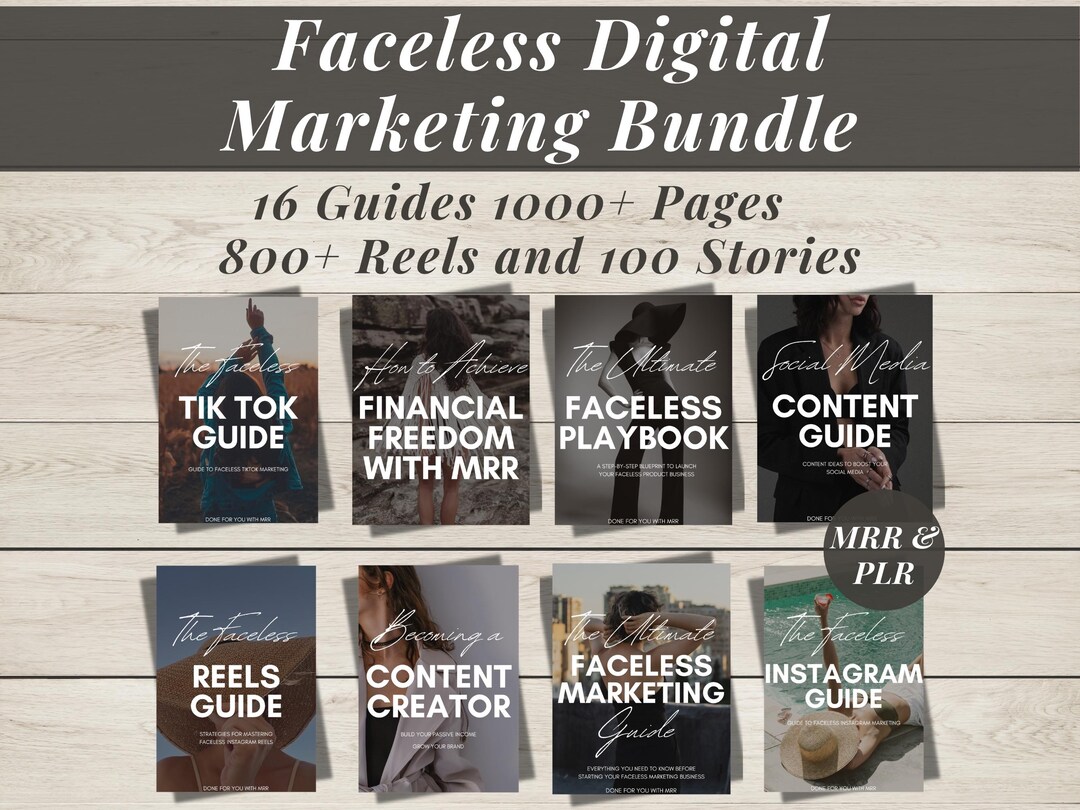 16 Faceless Digital Marketing Guides Bundle With Master Resell Rights ...