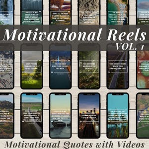 100 Motivational Faceless Instagram Reels Bundle Inspirational Videos Master Resell Rights MRR PLR Motivational Quotes Content Creator DFY
