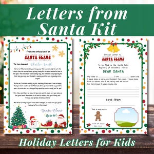 Carta de Papá Noel Kit Lista de buenos certificados Actividad imprimible navideña para niños Cartas a Papá Noel Tradiciones navideñas DESCARGA INMEDIATA