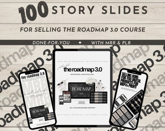 Roadmap 3.0 Instagram Stories Pinterest Pins Master Resell Rights MRR PLR Done For You Canva Template Mockups Social Media Digital Marketing