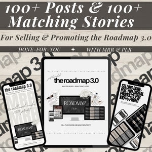 Road Map 3.0 Instagram Stories & Posts Master Resell Rechte MRR Done For You Road Map Kurs Social Media Content Blei Magnet Marketing DFY