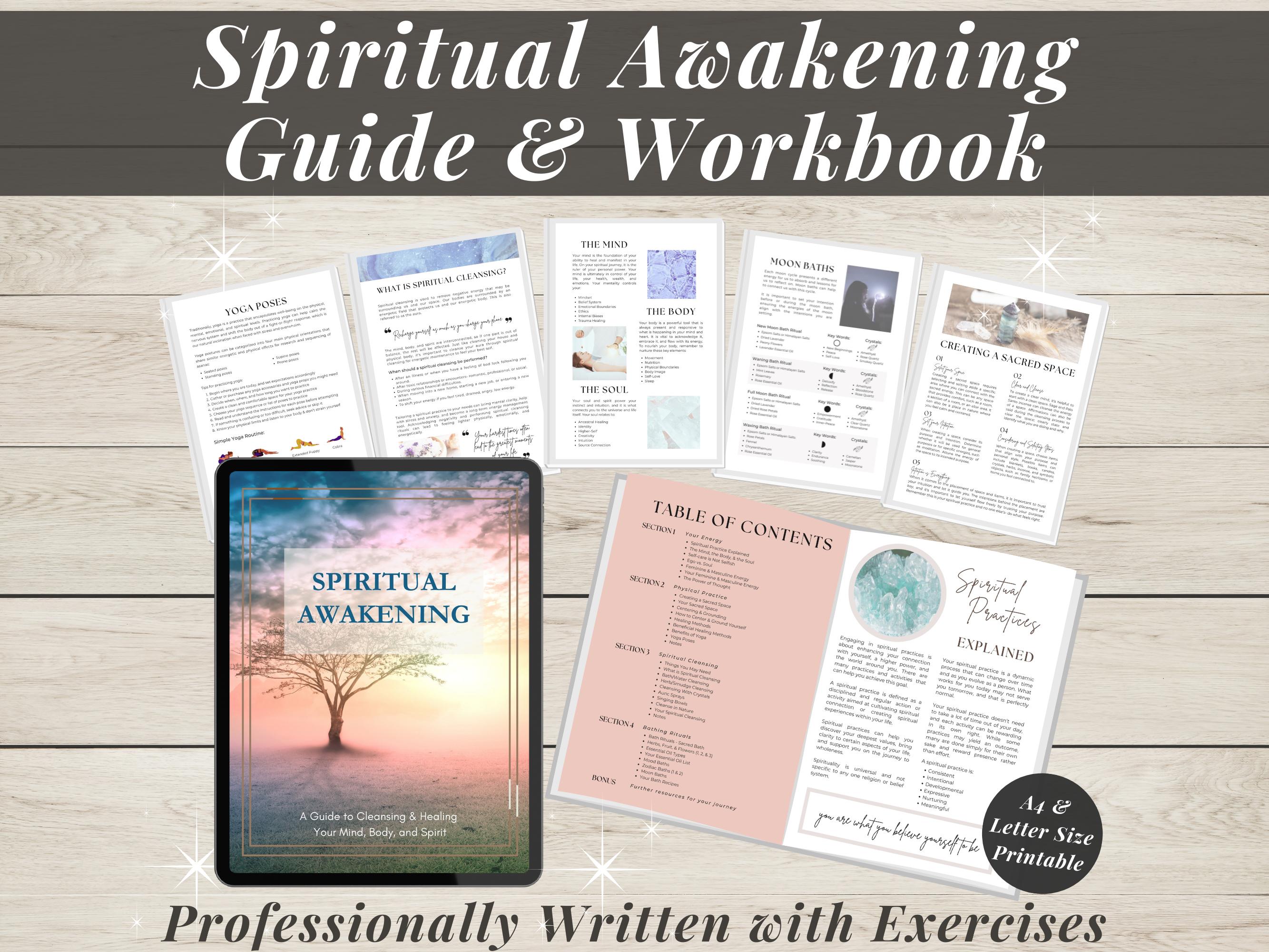 Spiritual Awakening Kit Spiritual Awakening Workbook Inner Child Healing Journal Self Care Coach eBook MRR PLR Energy Healing Template