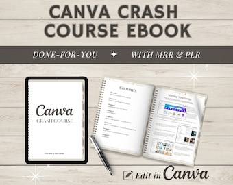 Canva Crash Course eBook with Master Resell Rights (MRR) + Private Label Rights (PLR)  Done For You Guide DFY Digital Product